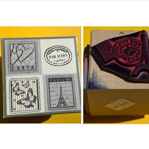 8 French Paris-themed stamps